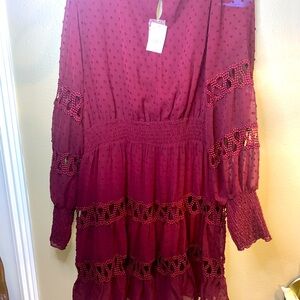 Versona wine colored mini dress